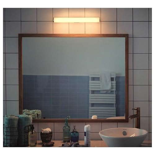 Image of PHILIPS Brass MERAKI Rectangle Bathroom Wall Light 20W IP44 Warm White 582107