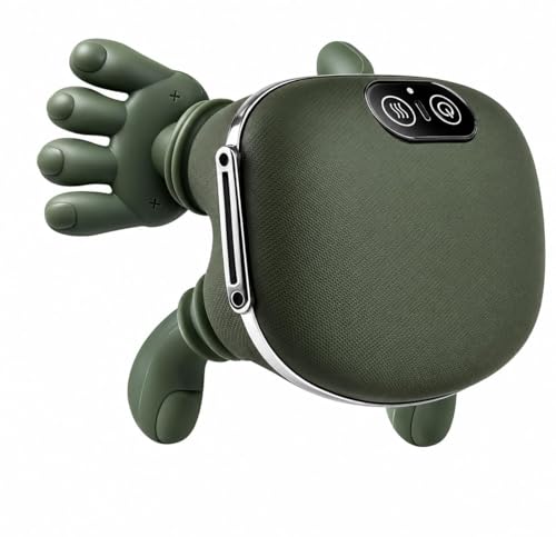 Image of Neck and Back Massager with Heat, 4D Deep Tissue Kneading Massage Pillow, Portable Electric Massager for Shoulders, Waist & Legs, Ergonomic Human-Hand Design for Pain Relief & Muscle Relaxation