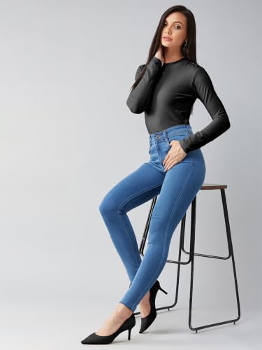 Image of Dolce Crudo Distressed High Rise Skinny Jeans for Women