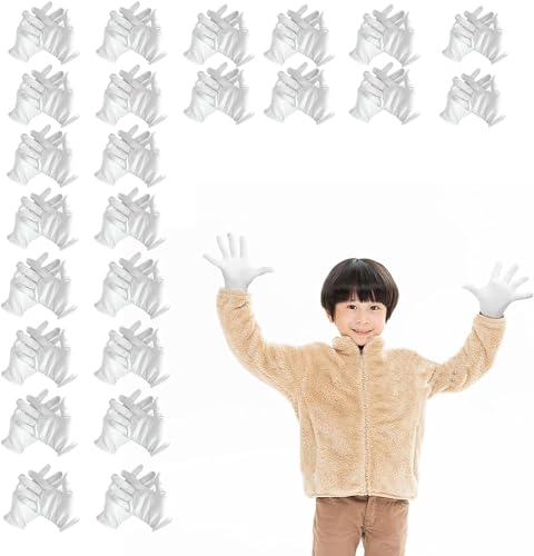 48 Stück (24 Paar) Baumwollhandschuhe,Weiße Baumwollhandschuhe Kinder,Baumwollhandschuhe für Kinder Ekzem,Feuchtigkeitsspendende Handschuhe für Trockene Hände,Schönheit,Hand Spa Behandlung