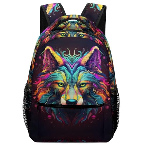 Cartables enfants animaux au design de loup sauvage