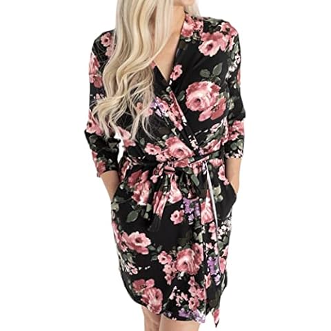 DOUBLE THE SPRINKLES Maternity Robe - Hospital Labor and Delivery Nursing Gown, Women Postpartum Robe, Breastfeeding Dress and Maternity Cover