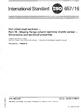 ISO 657-16:1980, Hot-rolled steel sections - Part 16 : Sloping flange column sections (metric series) - Dimensions and sectional properties