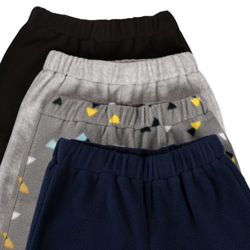 GLASH Kids Boys Sweatpants, 4pcs Casual Heated Micro Fleece Pants2