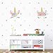 Easu Unicorn Wall Decals Unicorn Wall Stickers Girls Bedroom Wall Stickers Nursery Kids Room Wall Decor Unicorn Birthday Wall Decals