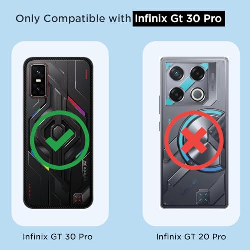 Image of Pikkme Back Cover for Infinix GT 30 Pro 5G PC + TPU Clear Transparent Raised Edges Shockproof Protective Phone Bumper Case(Transparent)