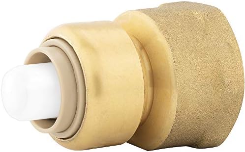 Jones Stephens C77423LF 3/8" x 1/2" FPT PlumBite Push On Reducing Adapter, Bag of 1