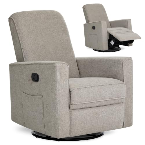 Image of Evolur Raleigh Plus Nursery Glider Recliner, GREENGUARD Gold, Warm Sand