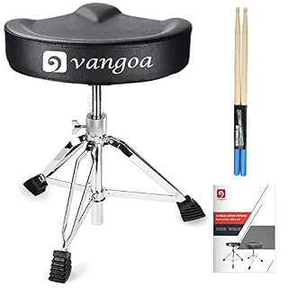 Vangoa Tabouret de Tambour Réglable, Rembourré Tambour Trône Réglable Selle Tambour Tabouret Moto Style Tambour Siège Heavy Duty avec Pieds en Caoutchouc Tabouret de Tambour - Les Beatles, Paul McCartney, John Lennon, RIngo Starr, George Harrison