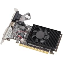 GT610 1GB DDR3 Graphics Card with Silence Cooling Fan Support DVI VGA HD Multimedia Interface 64 Bit Game Graphics Card for PC Gaming Video and High Performance for Gamers and Multimedia Users