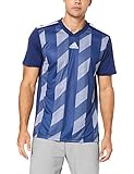 Verriegelung adidas Herren Striped 19 Kurzarm-Fußball-Trikot, Dark Blue/White, L