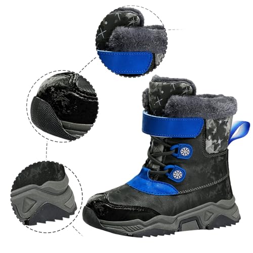 Chaussures d'extérieur enfant bottines hiver bleues pointure 33.5 - 2