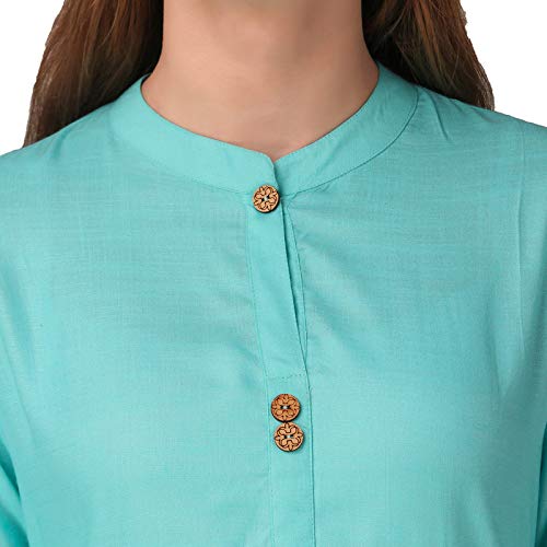 Image of NEW4U Women's Solid Rayon Straight Kurta