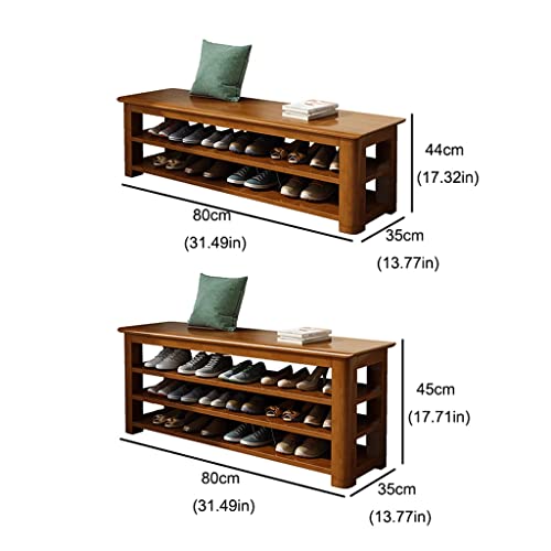 Étagère à chaussures et tabouret à langer multicouche pour entrée étroite - 4