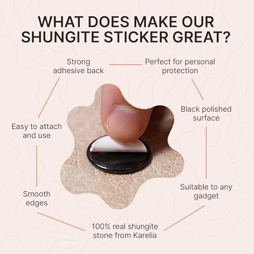 Bloqueo de protección de dispositivos móviles con calcomanías redondas de shungite 6