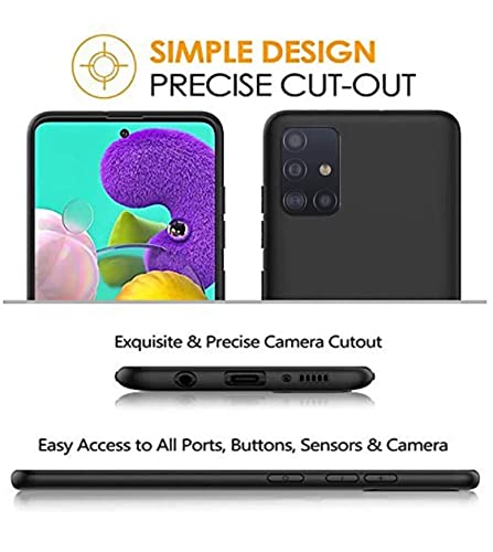 Image of Mobile Back Cover Case for Samsung Galaxy M51 Sm-M515F /Dsn (Silicone Case|CameraProtection|Black SC1510)