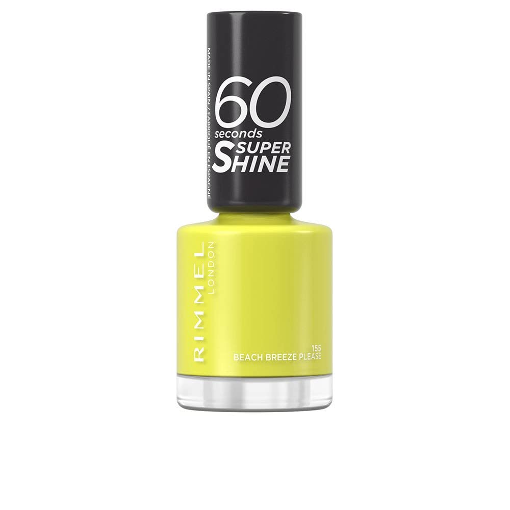 RimmelLondon Super Shine 60 Seconds Nail Polish, 155 Beach Breeze Please, 8ml