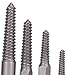 SCREW EXTRACTOR HEX SHANK FINE TEETH 5PCS HIGH HARDNESS STEEL BOLTS REMOVAL TOOL KIT FOR BROKEN STRIPPED RUSTY SCREWS IN AUTOMOTIVE INDUSTRIAL APPLICATIONS
