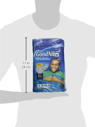 Roupa íntima Goodnites para meninos, pacote jumbo, grande/extragrande, 11 unidades (embalagem pode v