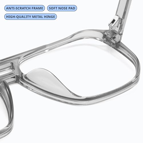 Image of livho Retro Aviator Blue Light Blocking Glasses for Women Men with Soft Case, Trendy Rectangle Computer Eyeglasses