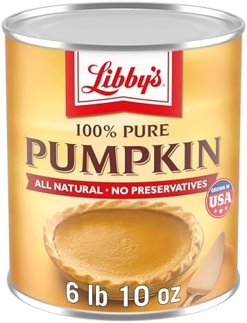 Libby's 100% Pure Pumpkin, Pumpkin Pie Filling, Bulk, 6 lb 10 oz #10 Can