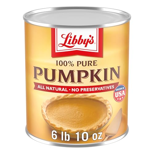 Libby's Pumpkin Pie, Thanksgiving and Holiday Desserts, Pumpkin Pie Filling, 100% Pure Pumpkin, Bulk, 6 lb 10 oz Can