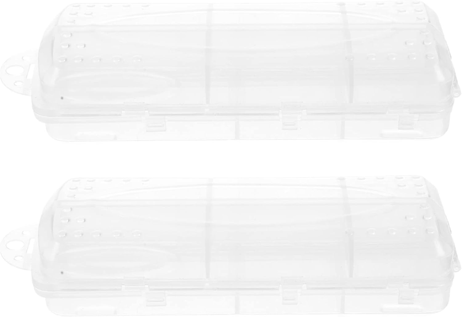 Obuyke Soft Plastic Bait Storage 2pcs Transparent Fish