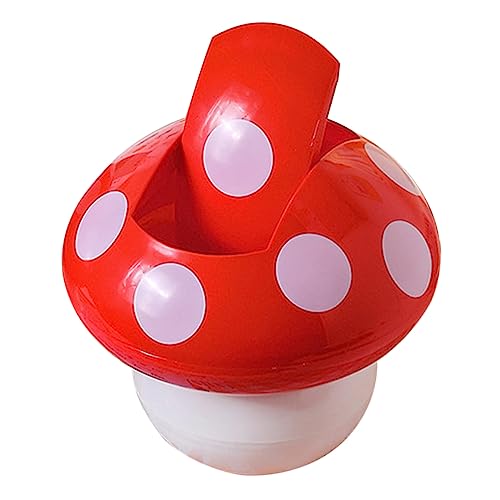 Mini caneca de basura roja con tapa basculante