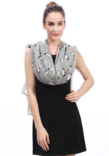 Lina & Lily Penguin Animal Print Women's Scarf Shawl Wrap Lightweight3