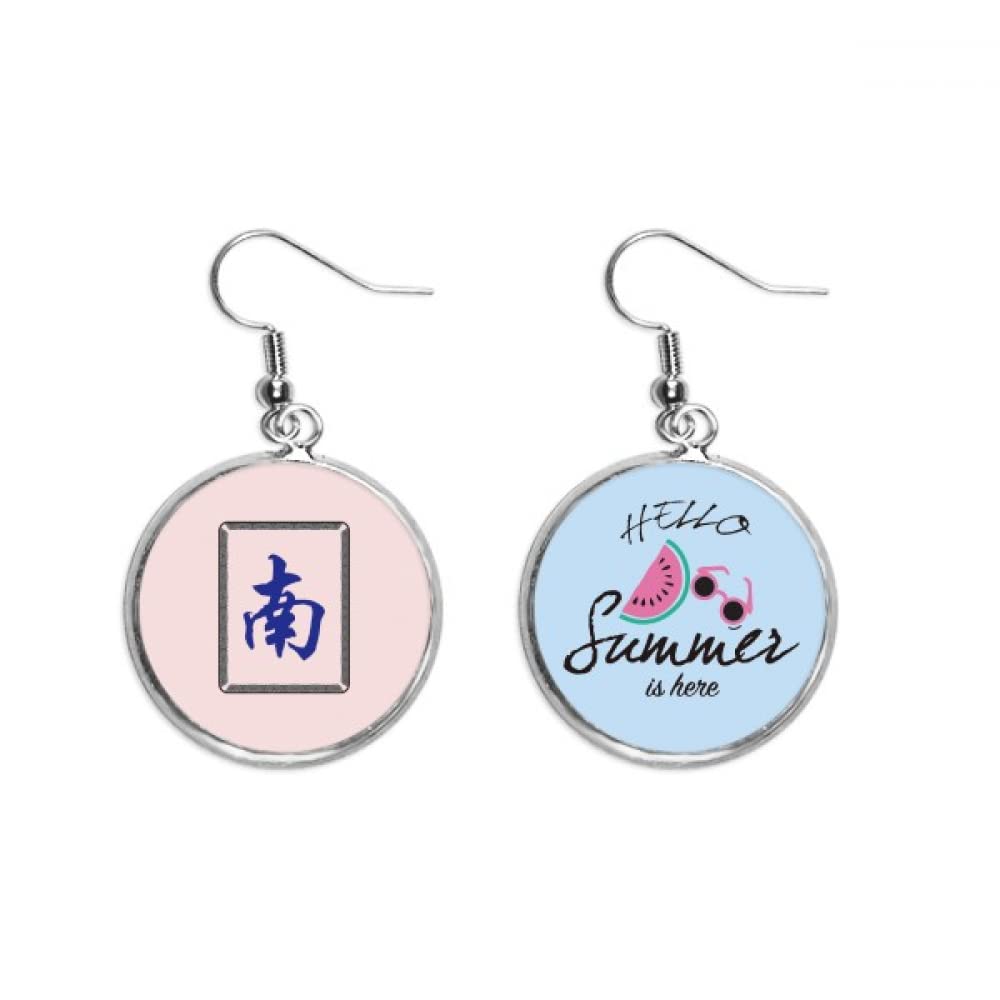 Pendientes de sandía y mahjong Viento Norte joyería lóbulo verano 5