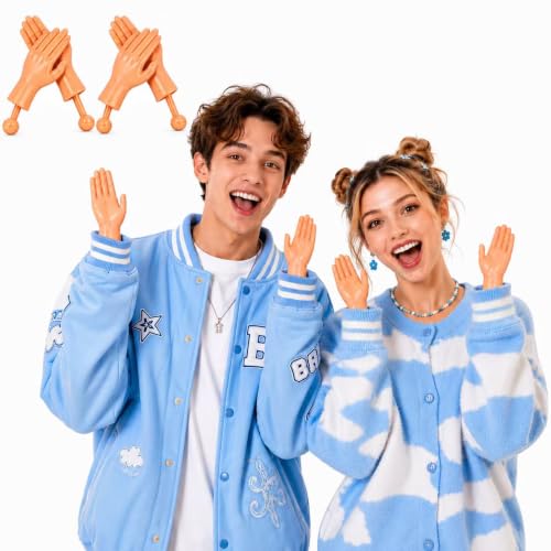 Tiny Hands on Sticks, 2 Pairs (4 Pieces) Mini Fake Hand Props for Pranks, Parties, Office Jokes, Gag Gifts and Family Fun - image 1