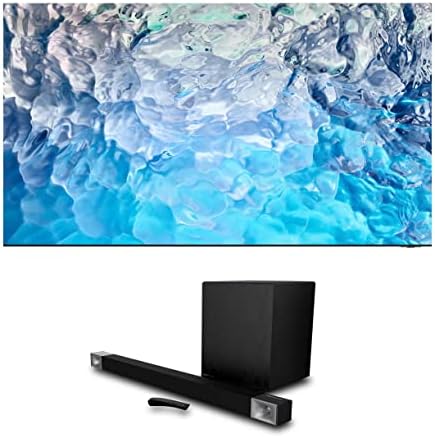 Samsung QN85QN900BFXZA 85″ 8K QLED UHD HDR Smart Infinity-Screen TV with a Klipsch CINEMA-800 3.1 Dolby Atmos Soundbar with 10″ Wireless Subwoofer (2022)
