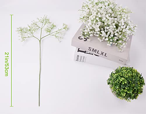 Ysber 10Pcs Baby Breath/Gypsophila Artificial Fake Silk Plants Wedding Party Decoration Real Touch Flowers Diy Home Garden(White) #TOP2