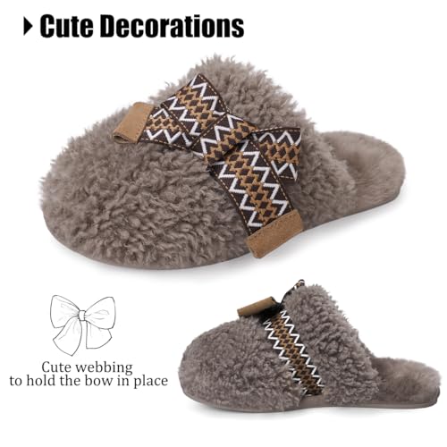 IPSAE House Slippers for Woman Maxi Curly Sister Slide Slippers with Memory Foam Comfy Indoor Outdoor Fuzzy Non-Slip Bedroom Shoes3