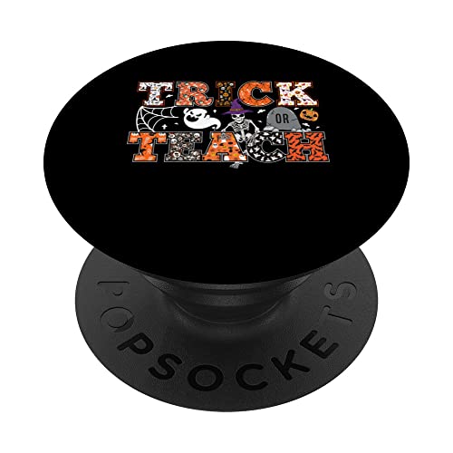 Insegnante Halloween trucco o insegnare divertente costume insegnante PopSockets PopGrip Intercambiabile