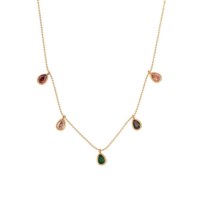 PALMONAS Colourful Stones Necklace for Women