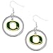 NCAA Oregon Ducks Floating Logo Hoop Earrings