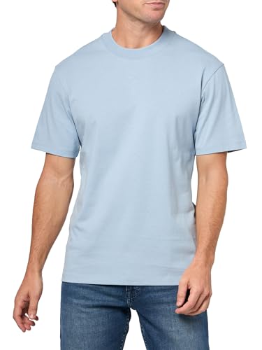 Hugo Men's Small Center Logo Jersey Short Sleeve T-Shirt, Dust Blue, XL
