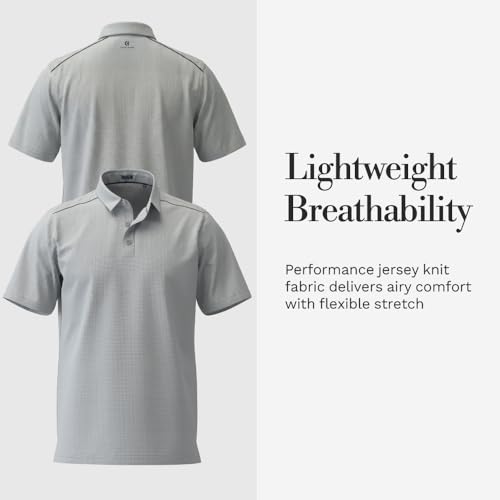 Camiseta Polo para Hombre Cole Haan Skyweave con Tejido Jersey Innovador, Control de Humedad y Cuello Nítido miniatura 5