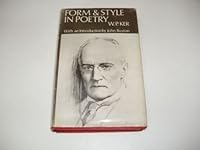 Form and Style in Poetry: Lectures and Notes 0333074718 Book Cover