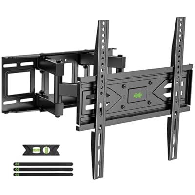 USX MOUNT Full Motion TV Wall Mount for Most 32-70 inch TVs up to 99 lbs, Wall Mount Bracket with Dual Articulating Arms, Swivel, Tilt, Max VESA 400x400mm, TV Mount Fits 12”/16” Wood Studs