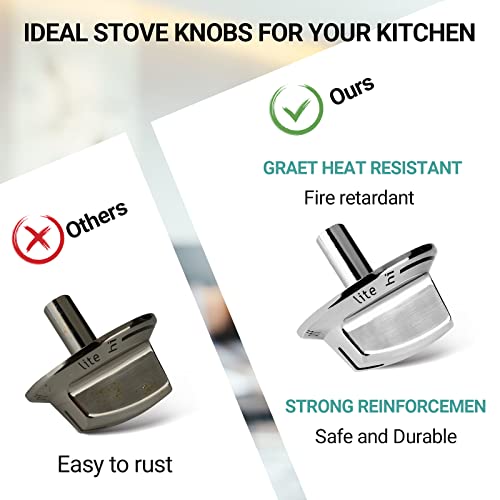 Petox Fit For Frigidaire Cooktop Knobs 5304525746 Long Stem Range Burner Stove Knob Replace 5304504839 4960519 Ap6997304 Ps16227241 Eap16227241 Stove Control Knob (2023 Upgraded) #TOP2