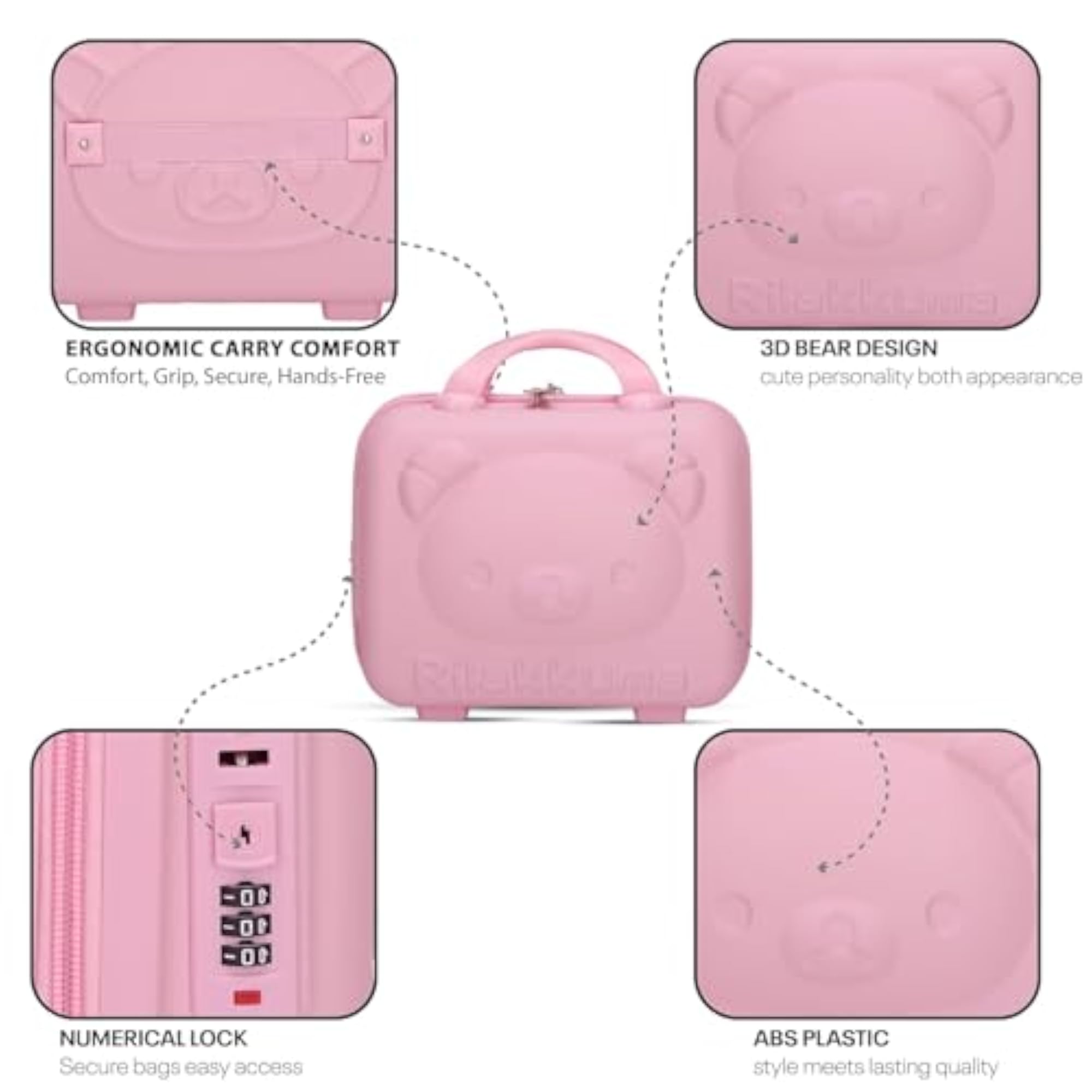 JonnsBear ABS Makeup Organizer with Lock