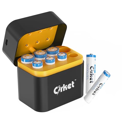 Cirket Rechargeable AA/AAA Lithium Batteries (8 Pack)