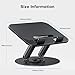 OMOTON Laptop Stand for Desk with 360° Rotating Base, Ergonomic Laptop Riser for Collaborative Work, Easy Storage, Fits MacBook/All Laptops up to 14 inches, Black