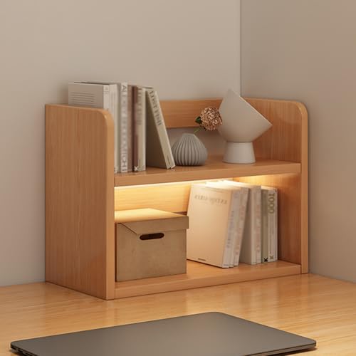 Estante organizador de escritorio de madera con 2/3 niveles para oficina en casa