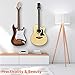 Guitar Hanger Guitar Wall Mount Holder Hook Stand, String Instruments Wall Hangers Stands Holders Hooks for Acoustic Electric Bass Classical Ukulele Guitars-Black