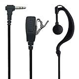 有線 トランシーバー イヤホンマイク 1本入 特定小電力トランシーバー 用 3极 耳掛け式 ヘッドセット プロの2.5mm g形状 イヤホン付 クリップマイクロホンスタンダード ハイグレードタwesTayin T38 T48 T668 T667用 30日間保証 ブラック