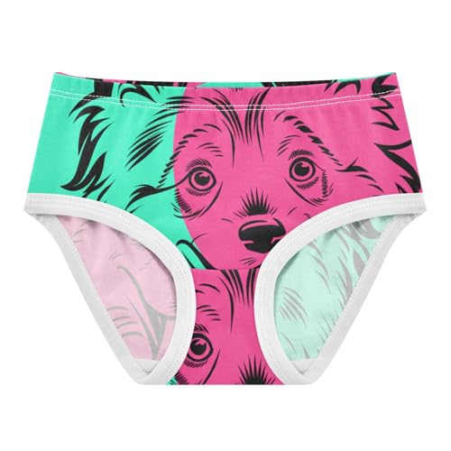 Toddler Girls Underwear 2t Cotton Little Girl Panties Cartoon Briefs Girls Undies Cute Dog Black Green Pink