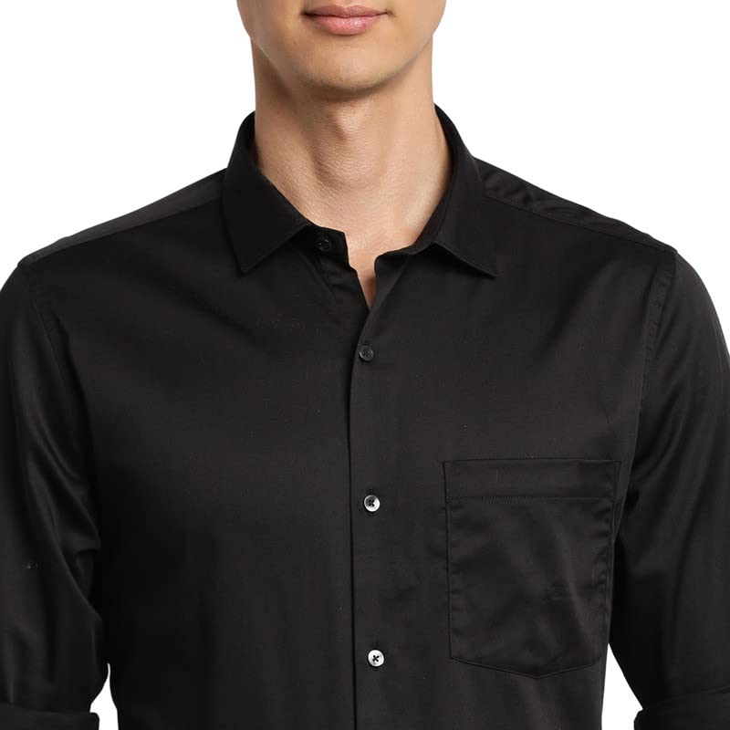 Image of Turtle Men Cotton Solid Slim Fit Ceremonial Shirts